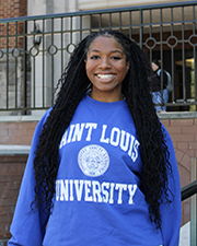 Headshot of student leader Ayshia Holman