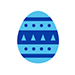 A blue easter egg icon.
