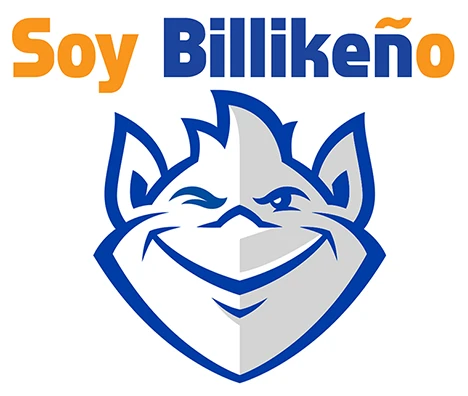 A sticker with a logo and a mascot's face